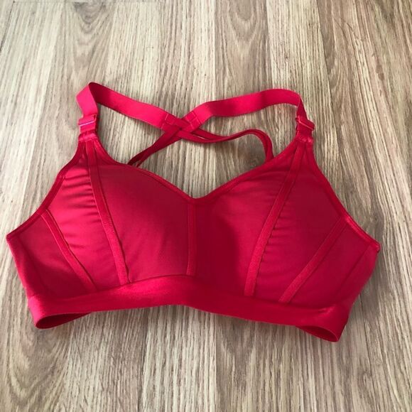 Victoria's Secret Sexy Red Cross Back Strap Bra 32D - Picture 3 of 11